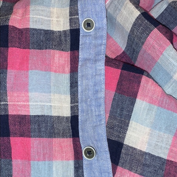 Men’s Linen Blend “Charleston Threads” Short Sleeve, Button Down, Dressy Casual - Picture 5 of 10